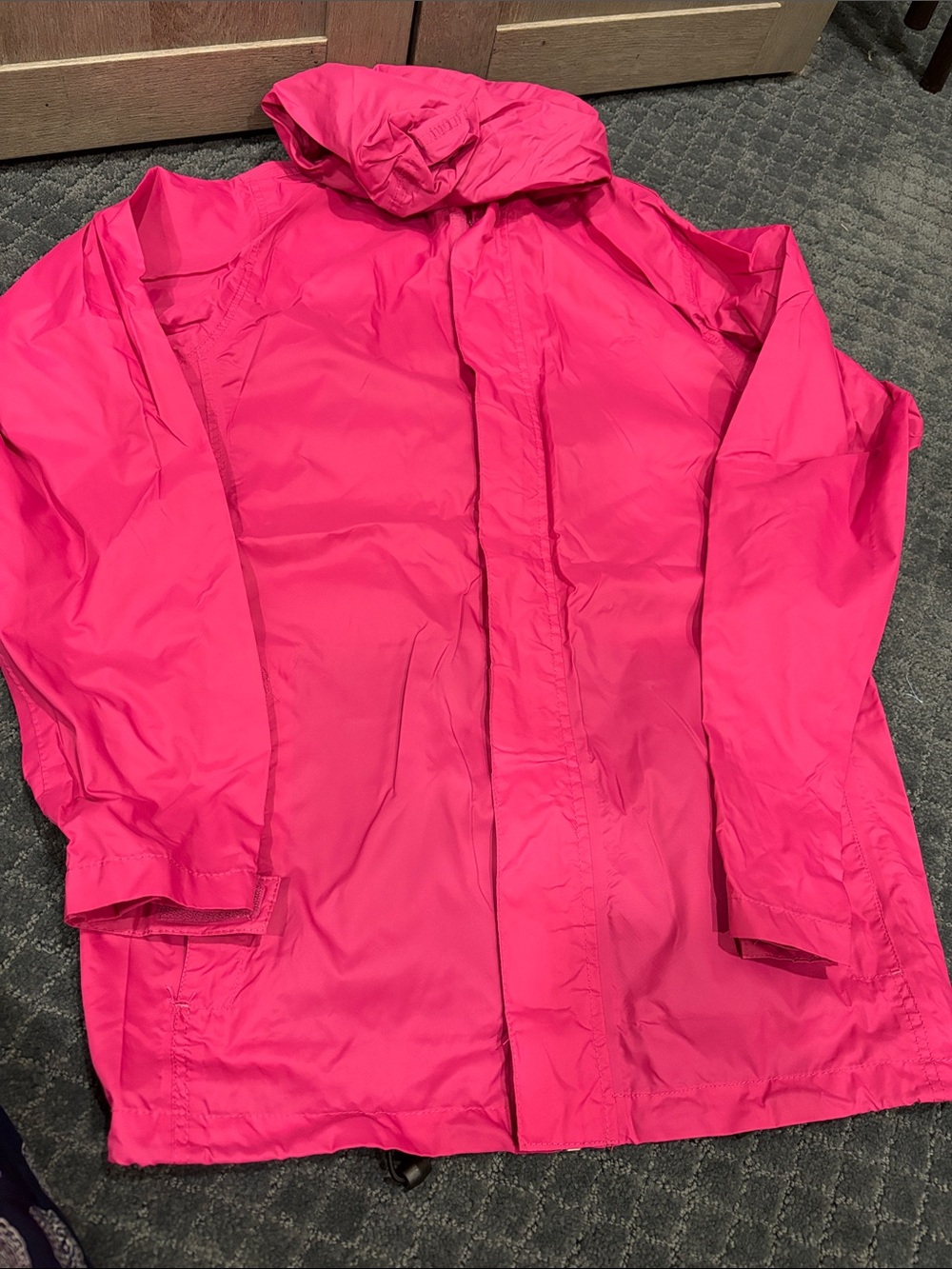 Bright Hot Pink Lightweight rain Jacket